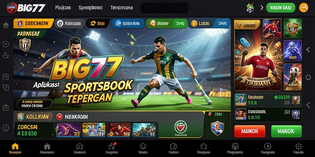 Tampilan gameplay aplikasi Sportsbook BIG77 yang menarik dan interaktif.