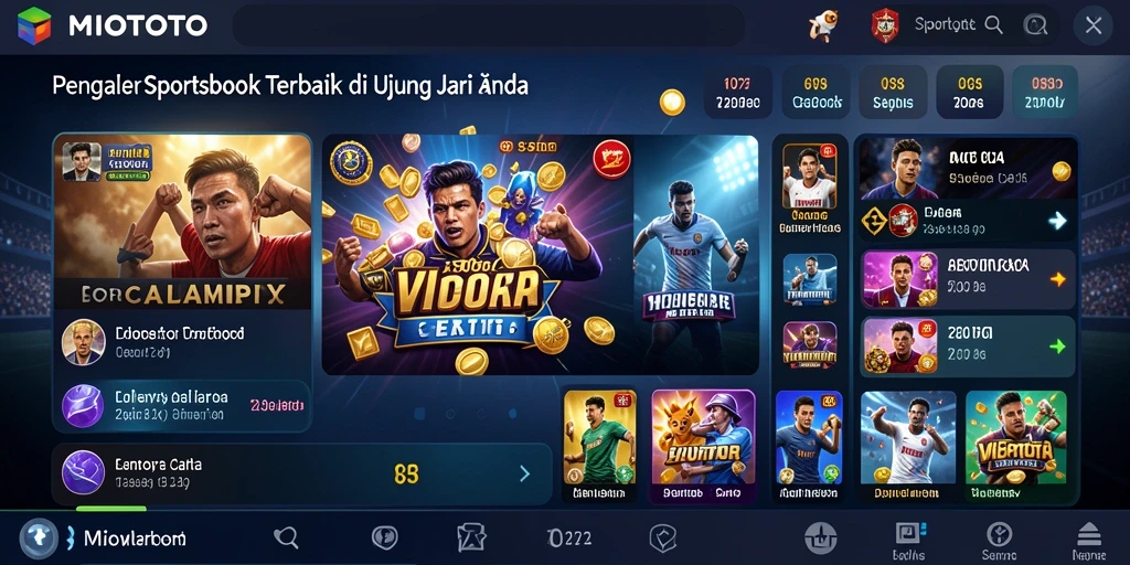 Tampilan gameplay utama dari MIOTOTO untuk Sportsbook.