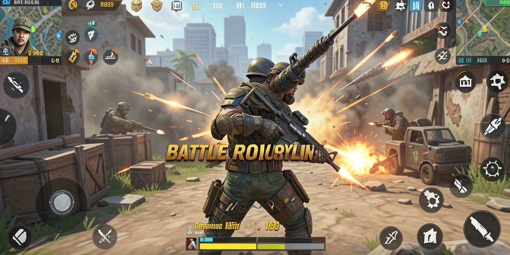 Gameplay Battle Royale seru di RI889 dengan aksi mendebarkan.
