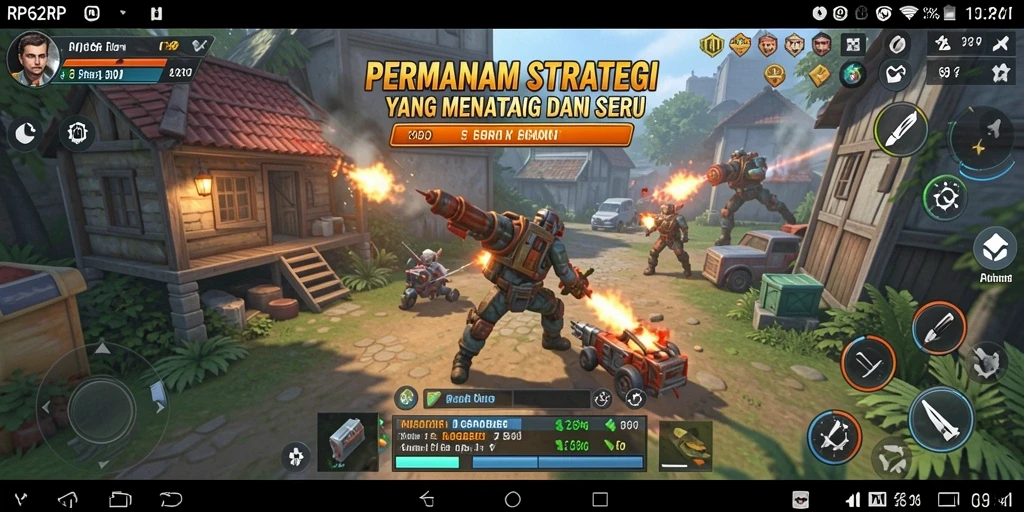 Tampilan gameplay menarik dari RP62RP dengan strategi yang mendebarkan.