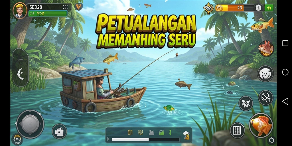 Gameplay SE328 yang menarik dengan keseruan memancing.