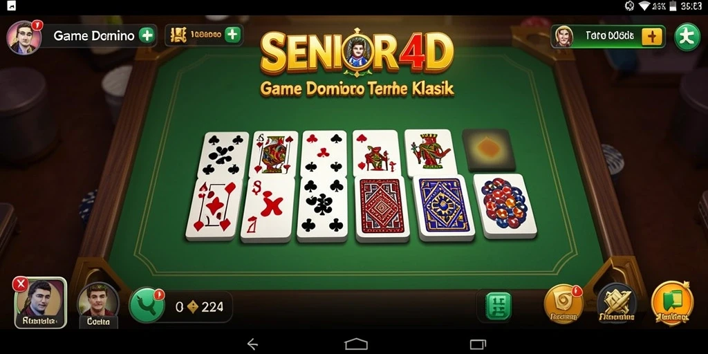 Tampilan menarik dari gameplay Domino SENIOR4D yang seru dan penuh tantangan.