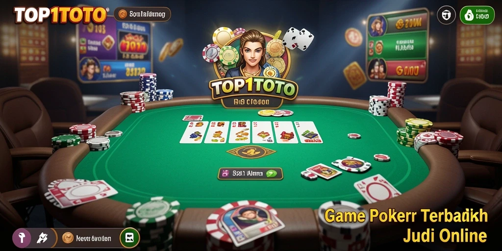 Tampilan gameplay seru di TOP1TOTO yang penuh aksi poker.
