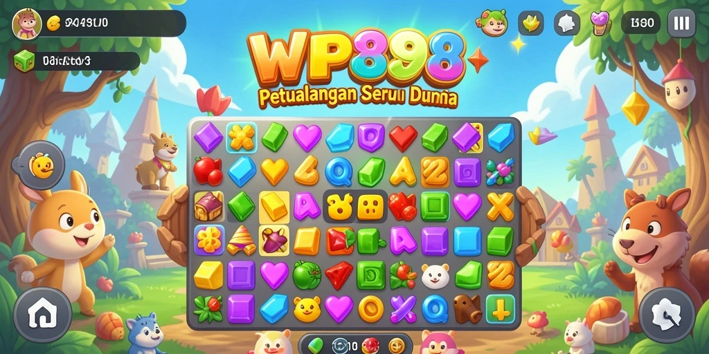 Tampilan gameplay WP888 yang seru dan penuh warna.